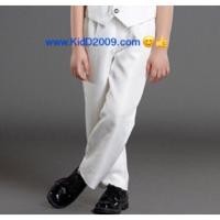 ราคา Boy Slacks Pants กางเกง สแลคเด็ก สีดำ สีขาว เอวยืด 1 14 ปี ขนาด 2 4 6 8 10 12 14 (1079202735)