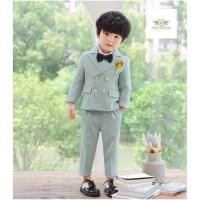 ราคา สูทเด็กเล็ก สูทเด็กโต Kid Suit สูทเด็กสีเขียวพาสเทล เซท 3 ชิ้น เสื้อสูท เสื้อกั๊ก กางเกง ขนาด 80 90 100 110 120 (22403835099)
