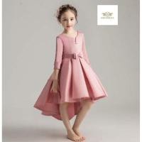 ราคา Pink Dress Girl เซท 2 ชิ้น ชุดกระโปรงหน้าสั้นหลังยาวแขนสั้น ที่คาดผมคละแบบ ชุดไปงานสีชมพูสวย ชุดออกงาน เดรสเด็กหญิง ป (19615956851)
