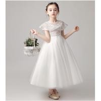 ราคา White Dress Girls เดรสเด็ก ชุดกระโปรสีขาว ที่คาดผมตละแบบ สวมใสง่าย แบบสวย Party Cocktail Piano Dress Girls ขนาด 11 (18355127510)