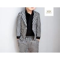 ราคา Check Chic Boy Suit ชุดสูท ชุดไปงานเด็ก ลายตารางดำขาว ชุดเซท 2 ชิ้น พร้อมถุงสูท ไม้แขวน เสื้อสูท กางเกงเอวยางยืด ขนาด (17186293061)