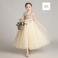 ราคา Champagne Dress Girls เซท 2 ชิ้น เดรสสีแชมเปน ชุดไปงาน สีทองอ่อน ชุดกระโปรง ที่คาดผมคละแบบ ชุดเดรสยาว ชุดไปงาน ธีมสีท (23687575804)