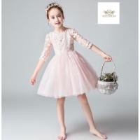 ราคา Pink Cocktail Dress Girls เดรส ชุดกระโปรงสีชมพู ที่คาดผมคละแบบ สวย Party Cocktail Piano Birthday Dress Girls ขนาด (10140391493)