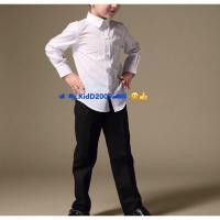 ราคา Boy shirt เสื้อเชิ้ตเด็ก สีขาว ขนาด 2 3 4 5 6 7 8 9 10 11 12 13 14 15 16 17 (1872111070)
