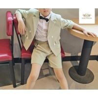 ราคา สูทเด็กขาสั้น ชุดสูท เด็ก สูทสีเขียว เซท 2 ชิ้น พร้อมถุงสูท ไม้แขวน เสื้อสูทแขนสั้น กางเกงเอวยางยืดขาสั้น ขนาด 90 10 (19595882031)