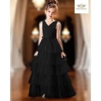 ราคา Black Dress Girls เดรส ชุดแสดงเปียโน เดรสสีดำระบายชั้น ชุดออกงาน แสดงไวโอลิน ชุดกระโปรงยาว แถมที่คาดผมคละแบบ ชุดเดรสย (42025813267)