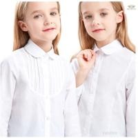 ราคา Girl Shirt เสื้อเชิ้ตเด็กหญิง เชิ้ตสีขาว เชิ้ตสีม่วง เชิ้ตตีเกร็ด ขนาด 120 130 140 150 160 170 180 (40622625580)