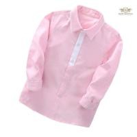 ราคา Pink Boy Shirt เสื้อเชิ้ต สีชมพู สีฟ้า แขนยาว ใส่เดี่ยวหรือใส่กับสูทได้ ขนาด 100 110 120 130 140 150 ประมาณ 2 ถ (48752218537)
