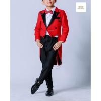 ราคา Boy Tuxedo ชุดทักซิโด้ เด็ก 4ชิ้น สีแดงดำ ผ้าดี เสื้อตัวนอก เชิ้ตขาว กางกางเอวยืดปรับ หูกระต่าย ใช้งานแสดง เปียโน ขนา (40063637826)