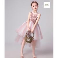 ราคา Cocktail Dress Girls ชุดกระโปรง เดรสเด็กหญิง ด้านหลังยาว ที่คาดผมมุกคละแบบ Party Cocktail Piano Birthday Dress Gi (29111381141)