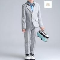 ราคา สูทเด็กเล็ก สูทเด็กโต Kid Suit สูทเด็กสีเทาพาสเทล เซท 2 ชิ้น เสื้อสูท กางเกง ขนาด 90 100 (22912890139)