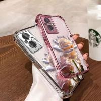 ราคา พร้อมฟิล์มเลนส์เคสสําหรับOppo Reno 7z 5g reno 8z 5Gล่าสุดเคสโทรศัพท์ชุบไฟฟ้าการ์ตูนคริสตัลRoseรูปแบบAnti Dropและกันกระแทกโทรศัพท์เคสนุ่ม (29157154523)