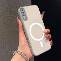 ราคา เคสสําหรับ Samsung A50 A50s A30s ขั้นสูงผิวรู้สึกเคสโทรศัพท์สองสีพร้อมแหวนแม่เหล็กสีขาวความงามดีไซน์ใหม่ซิลิโคนอ่อนนุ่ม (49157698214)