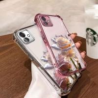 ราคา พร้อมฟิล์มเลนส์เคสสําหรับ Samsung a04 a05 เคสโทรศัพท์ล่าสุดชุบด้วยไฟฟ้าการ์ตูนคริสตัลลายดอกกุหลาบป้องกันการตกและกันกระแทกเคสโทรศัพท์แบบนุ่ม (28907160894)