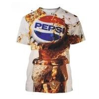 ราคา Pepsi 3D พิมพ์ Casual คลาสสิกเสื้อยืดผู้ชายและผู้หญิงเสื้อยืดแขนสั้นรูปแบบแปลกใหม่ Street Top เสื้อยืด (51705930764)