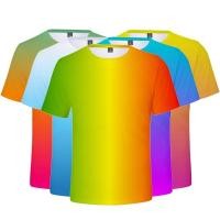 ราคา ฤดูร้อนชาย เสื้อยืดนีออนผู้หญิง เสื้อยืดสีเขียวสําหรับเด็กชายและเด็กหญิงเสื้อสีทึบ สตรีทแวร์ เสื้อสายรุ้งที่มีสีสัน (47705948171)