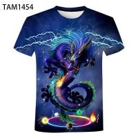 ราคา เสื้อยืดแขนสั้นสำหรับทั้งผู้ชายและผู้หญิง ลายพิมพ์มังกร ในสไตล์ฮาราจูกุ เหมาะสำหรับหน้าร้อน (53905919780)