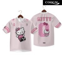 ราคา เสื้อลำลองสำหรับผู้หญิง สวัสดี คิตตี้ กระโปรงการ์ตูนคิตตี้ลายโบว์สีชมพู คอวีแขนสั้น ระบายอากาศได้ดีและสวมใส่ง่าย (42678634157)