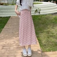 ราคา กระโปรงเอวสูงฝรั่งเศส สีชมพูกับลายดอกไม้ ความยาวปานกลาง (54107168438)