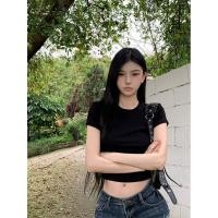 ราคา เสื้อยืดผู้หญิง สายเดี่ยวคล้องคอ แขนสั้น (53957425919)