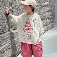 ราคา เสื้อยืดเด็กผู้ชาย แขนสั้น กราฟฟิก ฤดูร้อน ผ้าฝ้าย 100 (56957237173)
