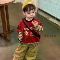 ราคา ชุดสองชิ้นสำหรับเด็ก สไตล์เกาหลีการ์ตูน ฤดูใบไม้ร่วง เสื้อยืดและกางเกงยีนส์ (45606880418)