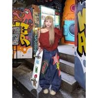 ราคา กางเกงยีนส์สไตล์ใหม่ Harajuku อินเทรนด์ญี่ปุ่นเรียบง่าย พร้อมส่วนลด 50 (54207979296)