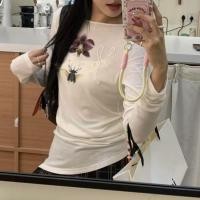 ราคา เสื้อยืดเปิดไหล่แบบแฟชั่นสมัยใหม่ แขนยาว ออกแบบไหล่เดียว (55857966403)