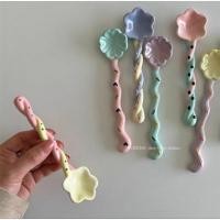 ราคา ช้อนเซรามิค ลายดอกไม้ สีพลาสเทล (44504422123)