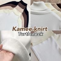 ราคา Kamee knit turtleneck เสื้อไหมพรมบุขนลองจอน (56954304887)