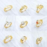 ราคา YHLG แหวนทองประดับเพชร CZ มีหลายแบบ น้ำหนัก 1 สลึง (5600810496)
