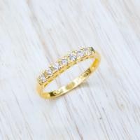 ราคา YHLG แหวนทองแท้ประดับเพชร CZ น้ำหนักครึ่งสลึง (6501551550)
