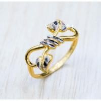 ราคา YHLG แหวนทองลายใบไม้ไขว้สองสี น้ำหนักครึ่งสลึ่ง (15575765720)