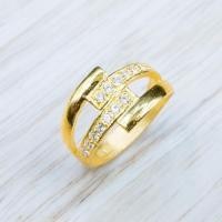 ราคา YHLG แหวนทองแท้ประดับเพชร CZ น้ำหนัก 1 สลึง ผ่อนได้ (7843190926)