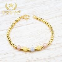 ราคา YHLG สร้อยมือทองชุบสี Silver Pink gold น้ำหนัก 2 สลึง มีแบบ4 6เม็ด การเรียงสีอาจไม่ตรงกับรูป ทอง แดง เงิน แดง ทอง (2731474462)