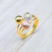 ราคา YHLG แหวนทองแท้ชุบ3สี มี2แบบ น้ำหนัก1สลึง ผ่อนได้ (5843185786)