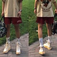ราคา สินค้าใหม่ กางเกงขาสั้นผู้ชาย M m American Summer High Street Sports All Match Casual Basketball Mens Street Wear Letter Print Loose Drawstring (56757804045)