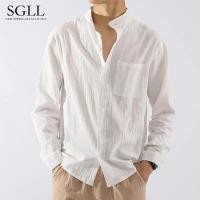 ราคา เสื้อผู้ชายแขนยาว ผ้าลินิน สไตล์จีนสำหรับฤดูใบไม้ร่วง ใส่สบายและคล่องตัว (40429638628)