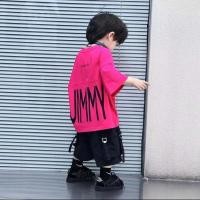 ราคา ชุดเด็กผู้ชาย ชุดใหม่ฤดูร้อนสำหรับเด็กผู้ชาย เสื้อยืดแขนสั้นสีมังกรผลไม้หลวม กางเกงขาสั้นสีดำ ชุดสองชิ้น (29385817351)