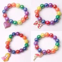 ราคา M m สร้อยข้อมือน่ารัก เด็กสร้อยข้อมือที่มีสีสันน่ารักการ์ตูนสาวน้อยสร้อยข้อมืออุปกรณ์เด็กสายรุ้งลูกปัดโลหะผสมน้ํามันหยดสร้อยข้อมือ (40805346131)