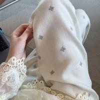 ราคา กางเกงขากว้างผู้หญิงจากมูซี่ แบบขี้เกียจ เพชรปักรูปลักษณ์เหมือนผ้าม่าน ทรงหลวมเพื่อลุคผอมบาง ในสไตล์ลำลองฤดูร้อน (53557852514)