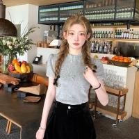 ราคา สินค้าใหม่ เสื้อยืดผู้หญิงแขนสั้นสไตล์เกาหลี ออกแบบด้วยโบว์ลูกไม้ สำหรับฤดูร้อน (51206534231)