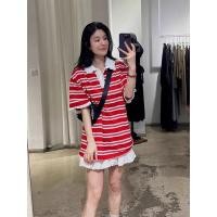 ราคา เสื้อยืดแขนสั้นสไตล์เกาหลีของมูซี่ ทรงหลวมแบบขี้เกียจ ลายสีแดง trendy (46008088983)