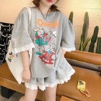 ราคา สูทยีนส์สองชิ้น พิมพ์ลายการ์ตูนบนเนื้อลูกไม้ เหมาะสำหรับคนอ้วน ไซส์ใหญ่ถึง 150 kg (46108105291)