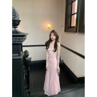 ราคา ชุดผู้หญิงสไตล์วินเทจฝรั่งเศส สีชมพู มีลายดอกไม้ ทรงกระโปรงยาว เอวแนบ getBody (44657998630)
