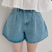 ราคา กางเกงขาสั้น A line denim สไตล์ Dongdaemun สำหรับอินฟลูเอนเซอร์เกาหลี มีให้เลือก 4 สี (45257693847)