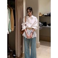 ราคา เสื้อแขนยาวผ้าลินินและลูกไม้สีขาว สไตล์เกาหลีญี่ปุ่น สำหรับฤดูใบไม้ผลิ ออกแบบให้สวมใส่ง่ายสำหรับทุกไซส์ (40279688253)
