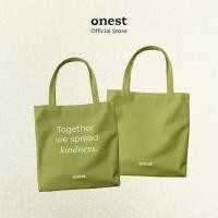 ราคา ONEST Kindness Tote Bag กระเป๋าผ้า สี Olive Green (53153271034)