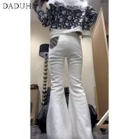 ราคา DaDuHey2026 Women s American Style Retro and Fashion All Matching Slim Fit Wide Legged Pants 2026 New High Waist Slimming Patchwork Skinny Jeans (26433759873)