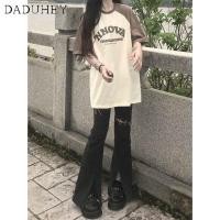 ราคา DaDuHey2026 New Korean Style Ins Slim fit Jeans Strap Slit Micro Flared Pants Women s Bootbut Pants (22170040088)